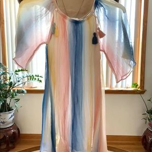Chloe rainbow silk dress